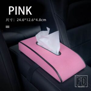 ボルボ XC60 XC90 S90 V90 S60 V60 XC40 V40 S40 S80 V50 V70 XC70 C30 ティッシュボックススエードレザー + ABS アクセサリー - Pink