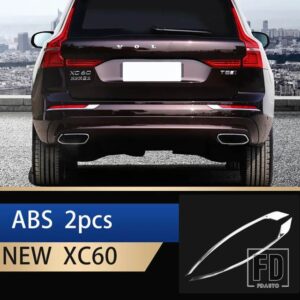 ボルボ XC60 フロントフォグランプ/リアフォグランプクローム装飾 ABS ミラー 2018-22 カーアクセサリー - ABS C 2PCS