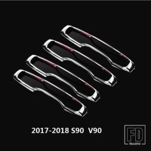 ボルボ カーアクセサリー XC60 XC90 S90 V90 2018-2025 2024 ドアハンドル装飾ステッカー外側ドアハンドルステッカー - 2017-2022 S90 V90