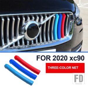 ボルボ XC90 2020-24 2025 3色 メッシュ装飾ストリップステッカーカーアクセサリーに