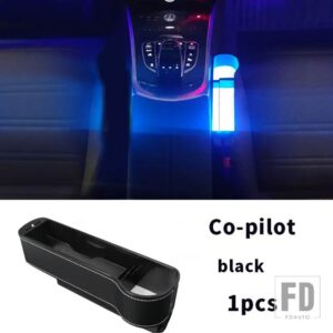 ボルボ XC60 XC90 S90 V90 S60 V60 XC40 カーシート収納ボックス多機能ムードライトボックスカーアクセサリー - Co-pilot black 1pcs