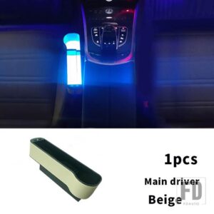 ボルボ XC60 XC90 S90 V90 S60 V60 XC40 カーシート収納ボックス多機能ムードライトボックスカーアクセサリー - Driving beige 1pcs
