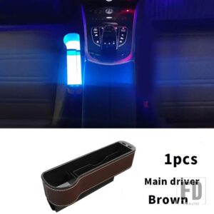 ボルボ XC60 XC90 S90 V90 S60 V60 XC40 カーシート収納ボックス多機能ムードライトボックスカーアクセサリー - Driving brown 1pcs