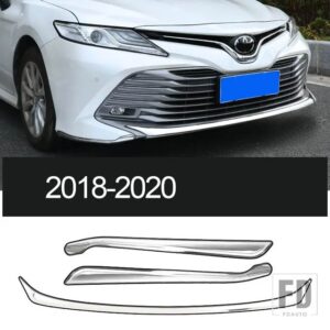 トヨタ カムリ 2018-2023 フロントリップバンパー防止ストリップフロントコーナーガードフロントバンパートリムアクセサリー - 3pcs 2018-2020
