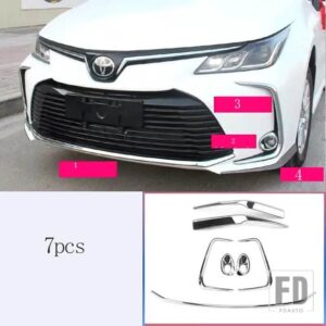 トヨタ カローラ用フロントバーフロントガードフリクショントリムスペシャルな装飾カーアクセサリー - 7pcs 2019-2023