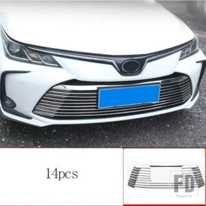トヨタ カローラ用フロントバーフロントガードフリクショントリムスペシャルな装飾カーアクセサリー - 14pcs 2019-2023