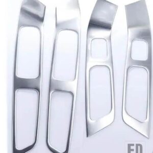 ボルボ XC60 S60 V60 ステンレスインナードアアームレストウィンドウリフトボタンカバーインテリアトリム 7個/4個 2010-2017 - 4PCS