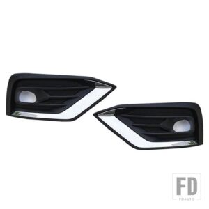 ボルボ セットフロントバンパーフォグライトグリルフォグストリップカバートリムクローム S60 V60 2019-22 - s60 2020-2024