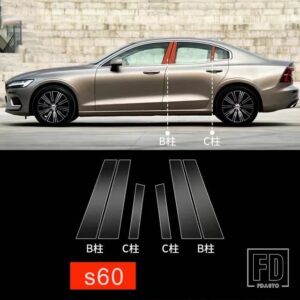 ボルボ XC60 XC90 XC40 V90 V60 S60 S90 アクセサリー TPU スペシャルな窓サイドポストクリアフィルムステッカー - s60 2020-2023