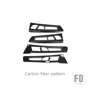 ボルボ XC40 C40 ドア装飾黒光沢カーアクセサリーステッカー - Carbon Fiber Pattern