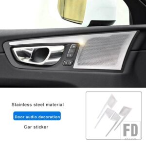 ボルボ XC60 車内装飾ステッカーカーアクセサリーボディブライトストリップアクセサリー ABS/ステンレス