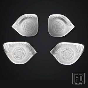 ボルボ XC90 ドアサウンドフード金属高低 4 ドアスピーカーパネル装飾キットカーアクセサリー 2015-2023 2024 2025 - 4PCS