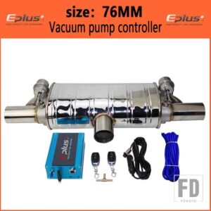 汎用 バルブマフラーワイヤレスリモート真空バルブステンレスマフラー T 形状 1 に 2 ID 51 63 70 76 - Vacuum pump 76mm