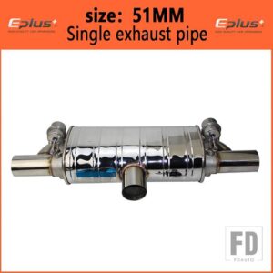 汎用 バルブマフラーワイヤレスリモート真空バルブステンレスマフラー T 形状 1 に 2 ID 51 63 70 76 - valve Mufflers 51mm