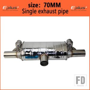 汎用 バルブマフラーワイヤレスリモート真空バルブステンレスマフラー T 形状 1 に 2 ID 51 63 70 76 - valve Mufflers 70mm