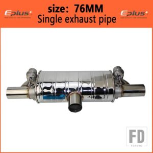 汎用 バルブマフラーワイヤレスリモート真空バルブステンレスマフラー T 形状 1 に 2 ID 51 63 70 76 - valve Mufflers 76mm