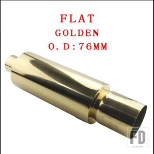 汎用 モト排気システムマフラーテールパイプステンレス外径 63 76 mmアウトレット 101mmベベル圧着 - GOLDEN 76MM7