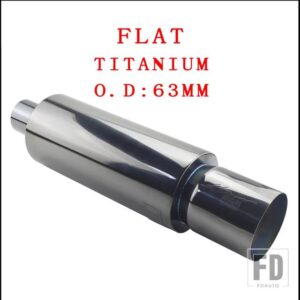 汎用 モト排気システムマフラーテールパイプステンレス外径 63 76 mmアウトレット 101mmベベル圧着 - TITANIUM 63MM8