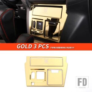 三菱 パジェロアクセサリー V93V97V98 中央パネルカバーパジェロ IO フルピニンモンテロ装飾 - Gold 3 PCS
