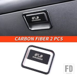 トヨタ 06-21 年 FJ クルーザー内装グローブボックススイッチ装飾パッチステッカーアクセサリー - Carbon Fiber