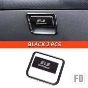 トヨタ 06-21 年 FJ クルーザー内装グローブボックススイッチ装飾パッチステッカーアクセサリー - Black