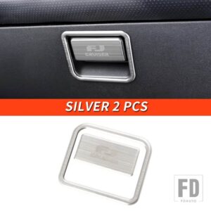 トヨタ 06-21 年 FJ クルーザー内装グローブボックススイッチ装飾パッチステッカーアクセサリー - Silver