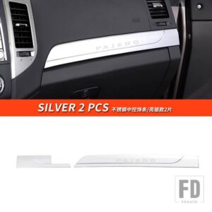 三菱 パジェロアクセサリー V87V93V95V97V98 センターコンソールトリムカバーパジェロ IO フルピニンモンテロ装飾 - Silver