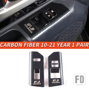 トヨタ 06-21 年 FJ クルーザーアクセサリーインテリア電動ウィンドウスイッチ装飾パッチ - CarbonFiber10-21Year