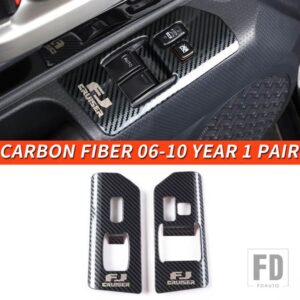 トヨタ 06-21 年 FJ クルーザーアクセサリーインテリア電動ウィンドウスイッチ装飾パッチ - CarbonFiber06-10Year
