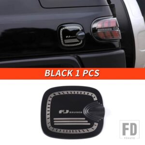 トヨタ 06-21 年 FJ クルーザーアクセサリー外装燃料タンクキャップ装飾カバーパッチ - Black