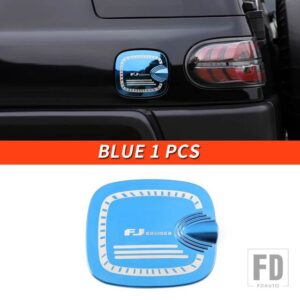 トヨタ 06-21 年 FJ クルーザーアクセサリー外装燃料タンクキャップ装飾カバーパッチ - Blue
