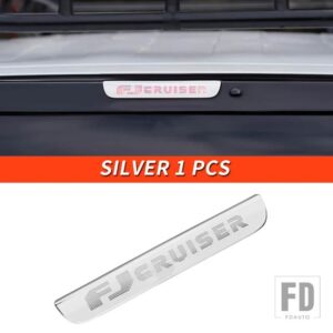 トヨタ 06-21 年 FJ クルーザー外装高ブレーキライトストップライトランプシェードステッカー装飾パッチ - Silver