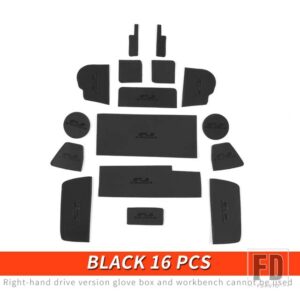 トヨタ 06-21 年 FJ クルーザーアクセサリー内装ドア溝マット牛革滑り止め装飾 - Black