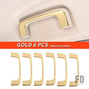 三菱 パジェロアクセサリー V87V93V95V97V98 ルーフハンドルカバーパジェロ IO フルピニンモンテロ装飾 - Gold 6 PCS