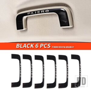 三菱 パジェロアクセサリー V87V93V95V97V98 ルーフハンドルカバーパジェロ IO フルピニンモンテロ装飾 - Black 6 PCS