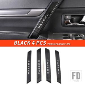 三菱 パジェロアクセサリー V93V97V98 ドアハンドルカバーパジェロ IO フルピニンモンテロ室内装飾 - Black 4 PCS