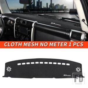 トヨタ 06-21 年 FJ クルーザーアクセサリーインテリアダッシュボード滑り止めアンチグレア装飾マットパッド - Cloth mesh no meter