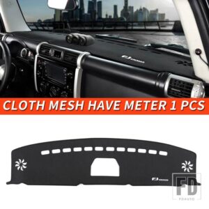 トヨタ 06-21 年 FJ クルーザーアクセサリーインテリアダッシュボード滑り止めアンチグレア装飾マットパッド - Cloth mesh havemeter