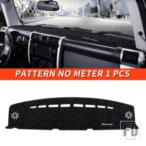 トヨタ 06-21 年 FJ クルーザーアクセサリーインテリアダッシュボード滑り止めアンチグレア装飾マットパッド - Pattern no meter