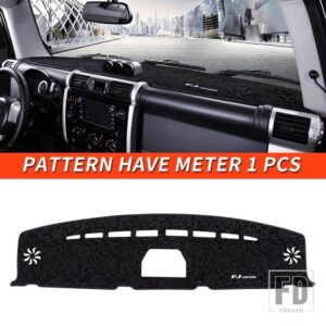 トヨタ 06-21 年 FJ クルーザーアクセサリーインテリアダッシュボード滑り止めアンチグレア装飾マットパッド - Pattern have meter