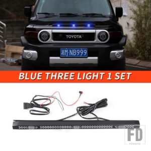 トヨタ 06-21 年 FJ クルーザーアクセサリー LED ライトフードフロントグリッドライト装飾高輝度 - 1803