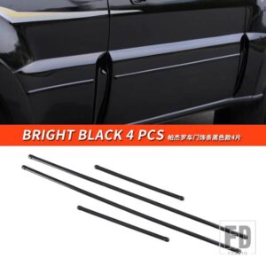 三菱 パジェロアクセサリー V93V97V98 ドアトリムカバーパジェロ IO フルピニンモンテロ外装装飾 - Bright Black 4 PCS