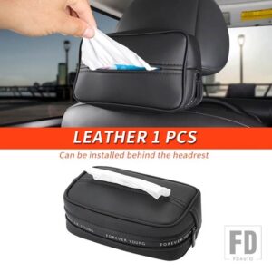 トヨタ 06-21 年 FJ クルーザーアクセサリーインテリアカーボンレザーティッシュ収納ボックス装飾 - Leather