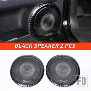 トヨタ 06-21 年 FJ クルーザーアクセサリー内装ドアガードプレートステンレス装飾 - Black speaker