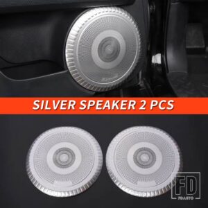 トヨタ 06-21 年 FJ クルーザーアクセサリー内装ドアガードプレートステンレス装飾 - Silver speaker