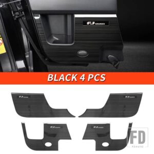 トヨタ 06-21 年 FJ クルーザーアクセサリー内装ドアガードプレートステンレス装飾 - Black