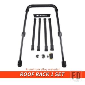トヨタ 06-21 年 FJ クルーザールーフラックアクセサリー外装インナーフレームスイッチ LED ライトはしご合金 - Roof rack