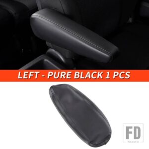 トヨタ 06-21 年 FJ クルーザーアクセサリー内装シートアームレストハンドルカバー装飾レザーケース - Left - Pure black