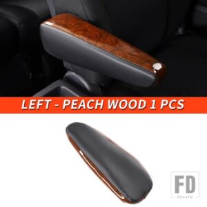 トヨタ 06-21 年 FJ クルーザーアクセサリー内装シートアームレストハンドルカバー装飾レザーケース - Left - Peach wood