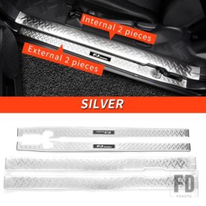 トヨタ 06-21 年 FJ クルーザーアクセサリー内装ステンレスドアドアシル装飾ステッカープレート